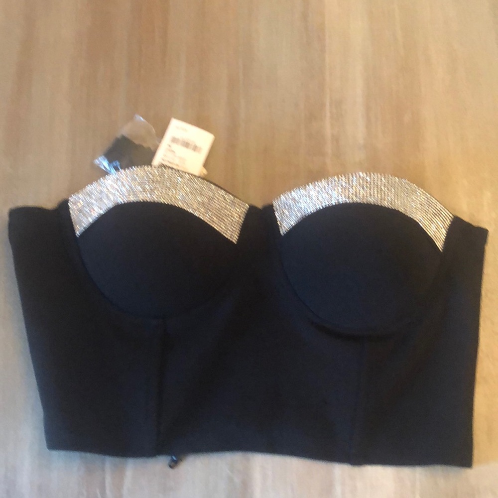 Black Crop Top Corset